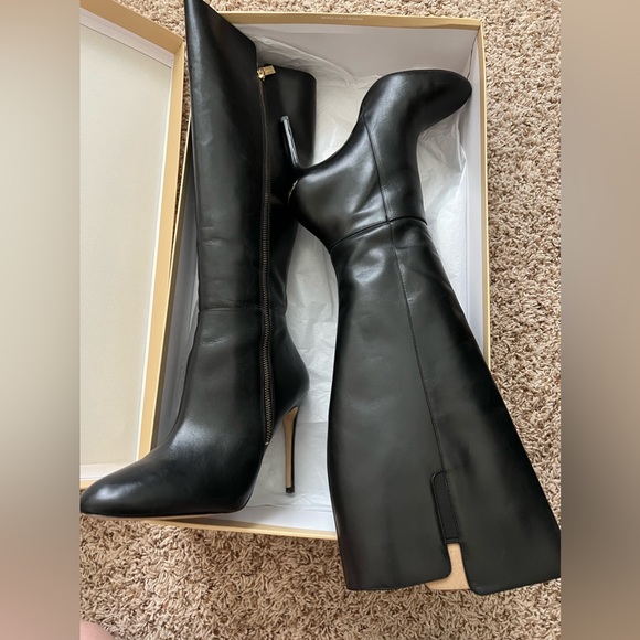 Michael Kors Clara Leather Boot Size 10M stilleto black - Picture 2 of 6
